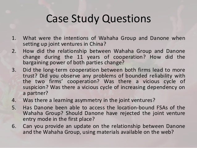 wahaha danone case study
